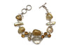 Rutilated Quartz and Tennessee Pearl Bracelet in Sterling Silver