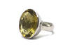 Lime Citrine Ring in Sterling Silver