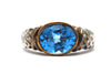 Swiss Blue Topaz Ring in 10 KY and Sterling Silver