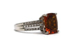 Citrine and White Topaz Ring in Sterling Silver