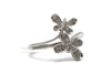 Diamond Ring in Platinum Plated Sterling Silver