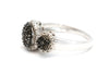 Black and White Diamond Ring in Sterling Silver