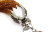 Citrine Necklace With Leopard Head CZ and Platinum over Sterling Silver Clasp