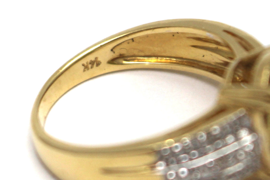 Diamond and Yellow Tourmaline Ring in 14KY - Samantha Cham