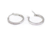 Diamond Hoop Earrings in Sterling Silver