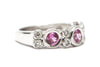 Pink Sapphire RIng in 14k White Gold