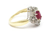 Diamond and Ruby Ring in 14k Yellow Gold