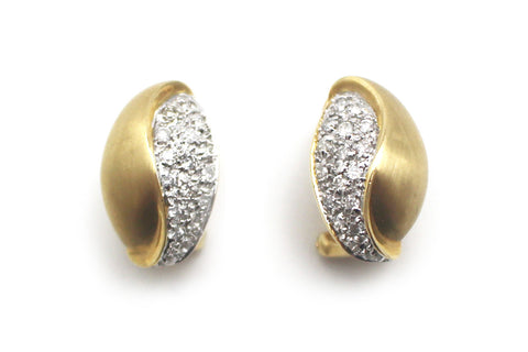 Diamond Earrings in 14k Yellow Gold