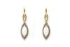 Diamond and Opal Drop Earring in 14k Yellow Gold