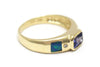 Diamond, Opal and Tanzanite Ring in 14k Yellow Gold
