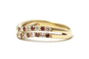 White and Brown Diamond Ring in 14K Yellow Gold