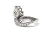 Flower Diamond Platinum Ring
