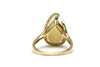 Teardrop Opal and Diamond Ring in 14k Yellow Gold