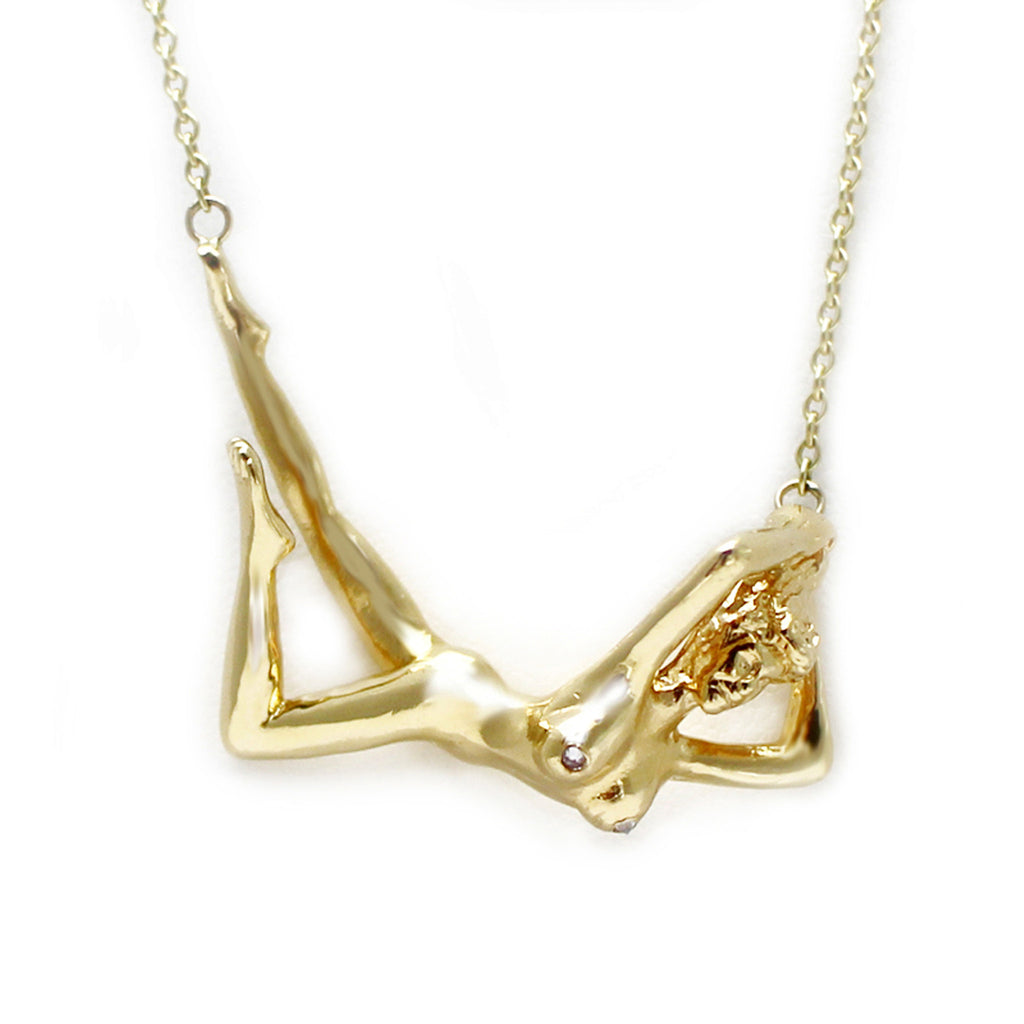 Athena 18K Gold Necklace with Diamond