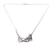 Athena Platinum over Sterling Silver Necklace with Diamond