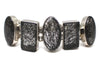 Black Rutilated Quartz Bracelet in Sterling Silver