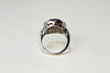 Diamond and Blue-Sapphire Sterling Silver Ring