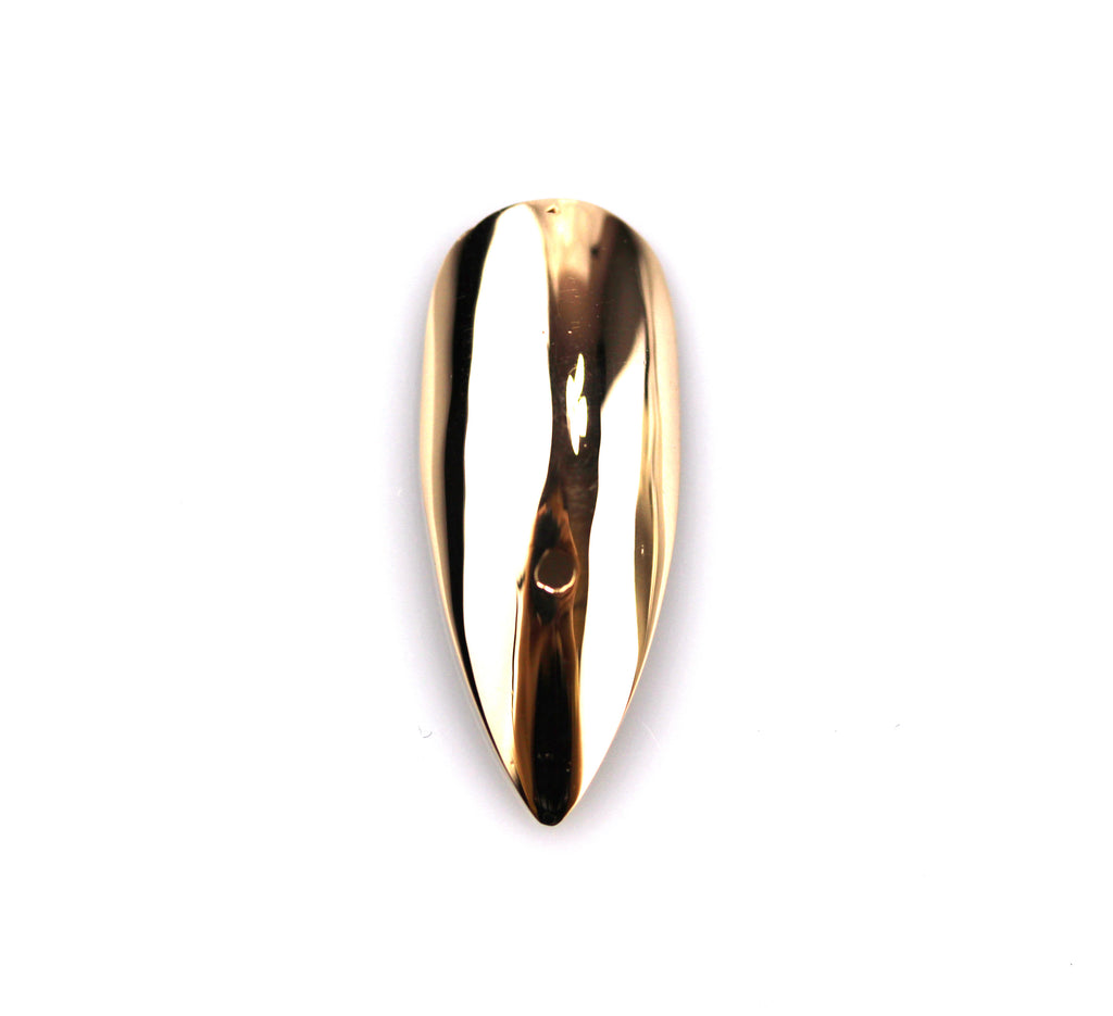 Long Pointy Yellow Gold Nail with Hole