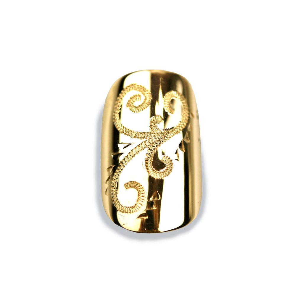 Olivia Sporty Square Yellow Gold Nail
