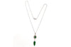 Colombian Emerald and Diamond Necklace in 14KT White Gold