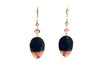 Watermelon Tourmaline and Spinel Earrings 18KT Yellow Gold