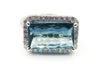 Paraiba Blue Tourmaline and Diamond Ring in 18KT White Gold
