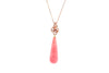 Unique Pink Opal, Morganite and Diamond Pendant Necklace in 14KT Rose Gold