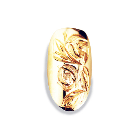 Rosa Round Yellow Gold Nail